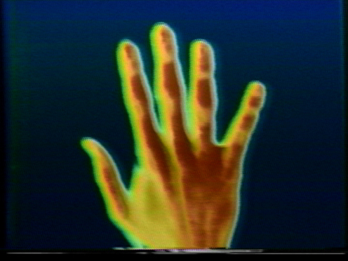 Peer Bode video still from Front Hand Back Hand 1978